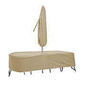 Protective Covers by Adco Oval/Rectangle Bar Height Table and Chair Cover with Umbrella Hole