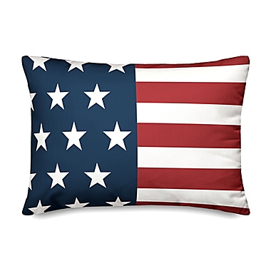 Designs Direct American Flag Oblong Throw Pillow. View a larger version of this product image.