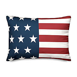 Designs Direct American Flag Oblong Throw Pillow