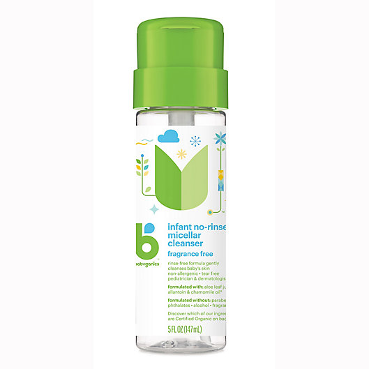 Alternate image 1 for Babyganics® 5 fl. oz. Infant No-Rinse Micellar Cleanser Fragrance-Free