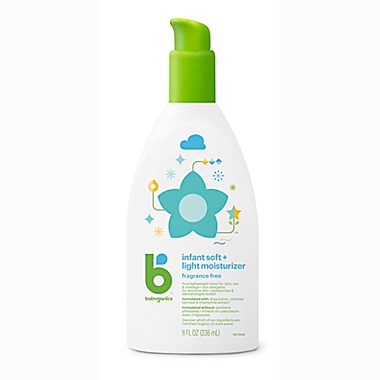 Babyganics&reg; 8 fl. oz. Infant Soft + Light Moisturizer Baby Lotion Fragrance-Free. View a larger version of this product image.