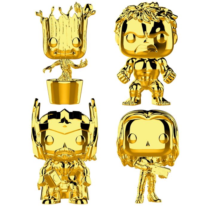 Funko Pop 4 Pack Marvel Studios 10th Anniversary Gold Set 3 Collectors Figurines Bed Bath Beyond