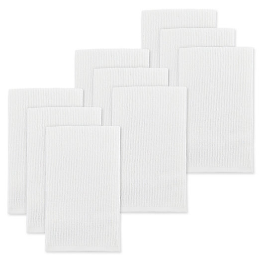 Alternate image 1 for Mu Kitchen™ 9-Pack Bar Mop Towels in White