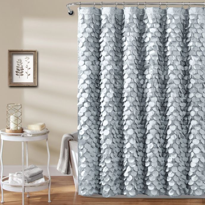 Gigi Shower Curtain In Silver Bed Bath Beyond
