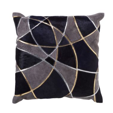 Lasercut Hide Square Throw Pillow in Indigo. View a larger version of this product image.