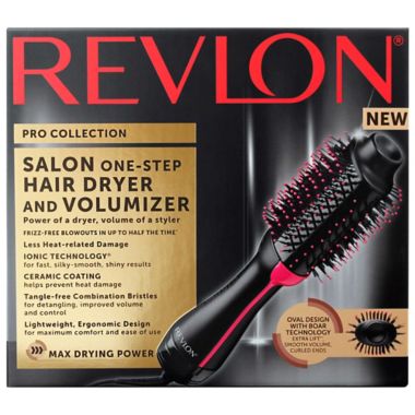 Revlon&reg; Salon One-Step&trade; Volumizer and Hair Dryer Brush in Black/Pink. View a larger version of this product image.