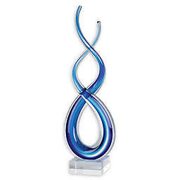 Badash Touch of the Blues Murano Style Art Glass Figurine