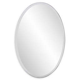 Howard Elliott® Frameless 36-Inch x 24-Inch Oval Wall Mirror in Silver