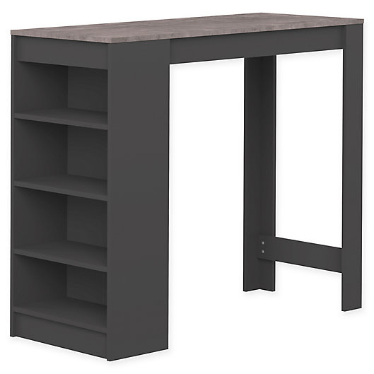 Alternate image 1 for Temahome® Aravis Bar Table in Black/Concrete