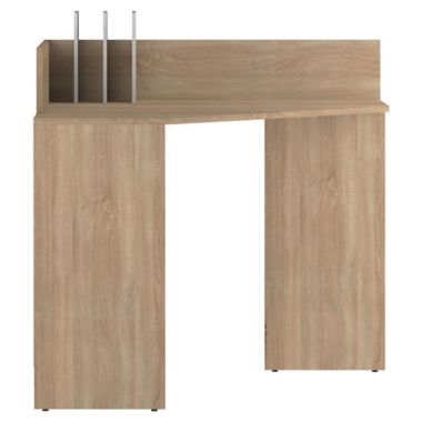 Temahome&reg; Corner Desk in White/Natural Oak. View a larger version of this product image.