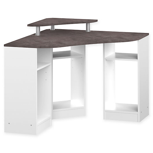 Alternate image 1 for Temahome® Corner Desk in Concrete/White