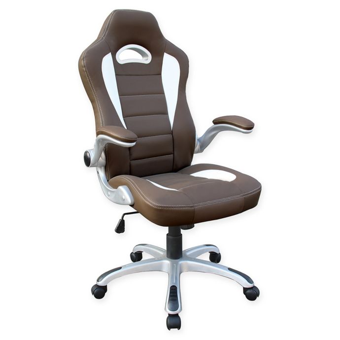 Techni Sport® Faux Leather Swivel Office Chair in Camel | Bed Bath & Beyond