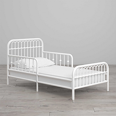 Little Seeds Monarch Hill Ivy Metal Toddler Bed in White. View a larger version of this product image.