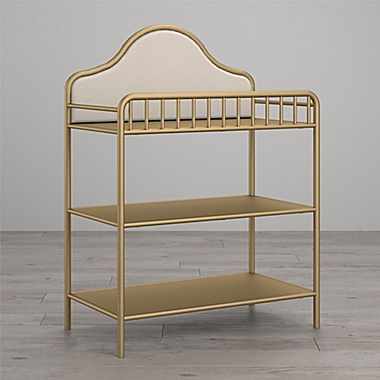 Little Seeds Piper Metal Changing Table in Gold. View a larger version of this product image.