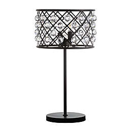 JONATHAN Y Gabrielle LED Table Lamp in Oil Rubbed Bronze with Metal/Glass Shade