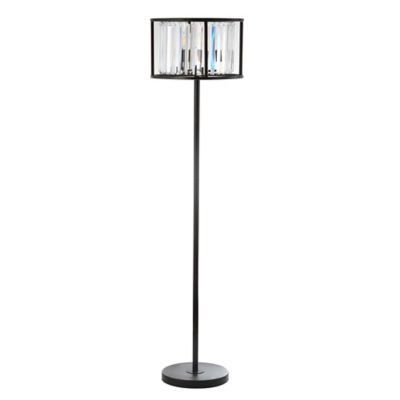 JONATHAN Y Bevin LED Floor Lamp in Oil Rubbed Bronze with Metal Shade