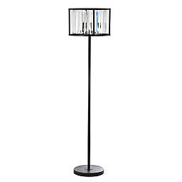 JONATHAN Y Bevin LED Floor Lamp in Oil Rubbed Bronze with Metal Shade