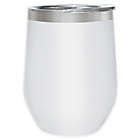 Alternate image 0 for Oggi&trade; Cheers&trade; Stainless Steel Wine Tumbler with Clear Lid in White