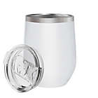 Alternate image 1 for Oggi&trade; Cheers&trade; Stainless Steel Wine Tumbler with Clear Lid in White