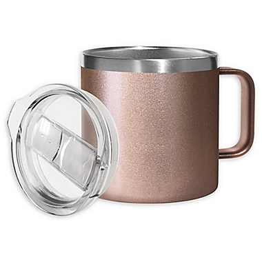 Oggi&trade; Stainless Steel Mug with Lid in Rose Gold. View a larger version of this product image.