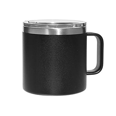 Oggi&trade; Stainless Steel Mug with Lid in Black. View a larger version of this product image.