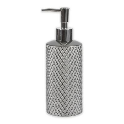 silver soap dispenser