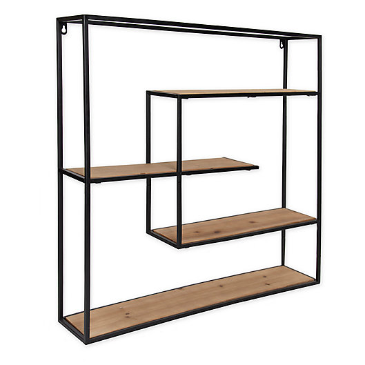 Alternate image 1 for Kate And Laurel™ Ulna Floating Wall Shelves in Rustic Brown