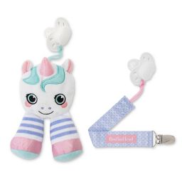 Booginhead® Plush PaciPal Unicorn with PaciGrip Pacifier Clip in Pink