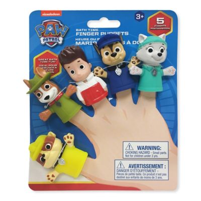 5-Piece Paw Patrol Finger Puppets Bath 