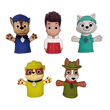 Nickelodeon&trade; 5-Piece Paw Patrol Finger Puppets Bath Toy Set. View a larger version of this product image.