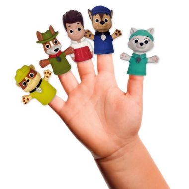 Nickelodeon&trade; 5-Piece Paw Patrol Finger Puppets Bath Toy Set. View a larger version of this product image.