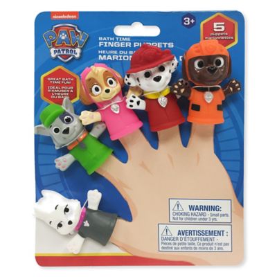 Nickelodeon PAW Patrol PVC Finger Puppets 5 Pack Bathtub Friendly 