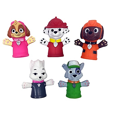 Nickelodeon&trade; 5-Piece Paw Patrol Bath Finger Puppets. View a larger version of this product image.