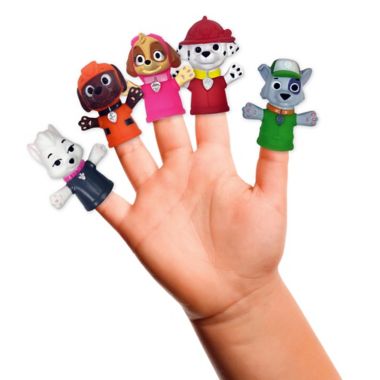 Nickelodeon&trade; 5-Piece Paw Patrol Bath Finger Puppets. View a larger version of this product image.