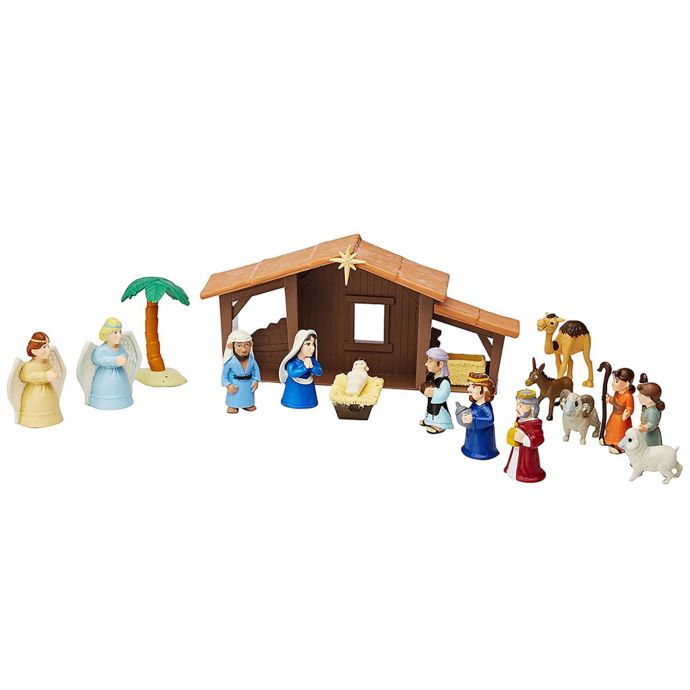 Bibletoys 19 Piece Nativity Play Set With Book Bed Bath Beyond