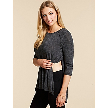 Motherhood Maternity&reg; Small Jessica Simpson Side Access Nursing Top in Grey. View a larger version of this product image.