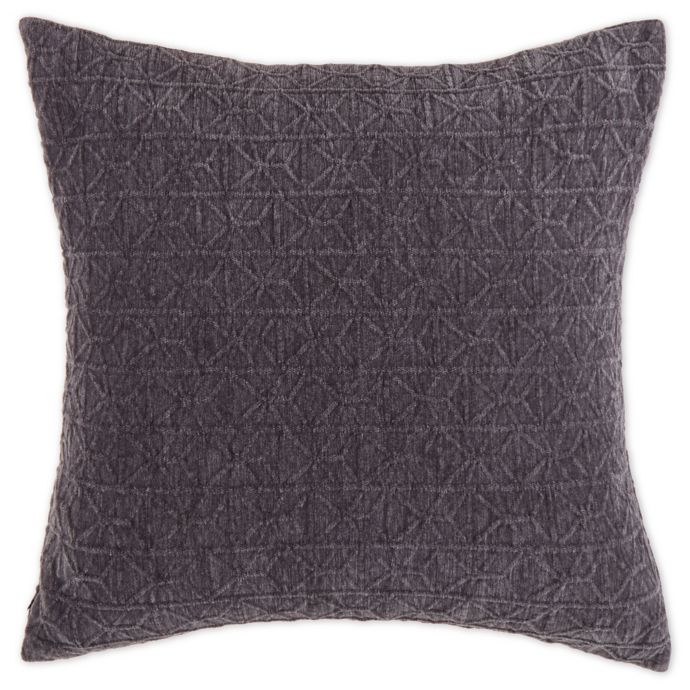 Bee & Willow™ Home Chenille Jacquard Square Throw Pillow in Charcoal ...