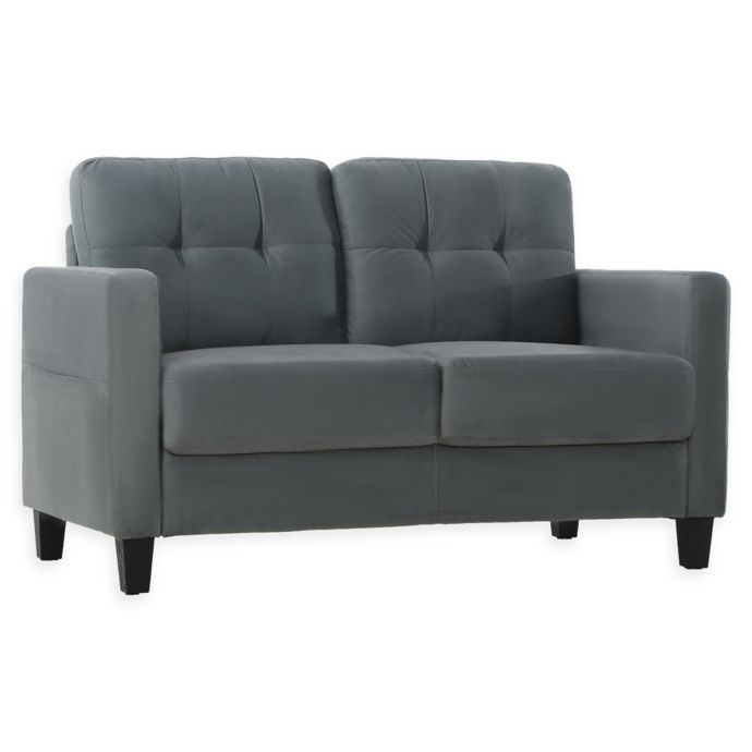 Lifestyle Solutions® Tuscan Loveseat in Dark Grey | Bed ...