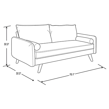 Lifestyle Solutions&reg; Cannyon Loveseat in Grey. View a larger version of this product image.