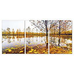 Chic Home? 3-Piece Falling Leaves Canvas Wall Art
