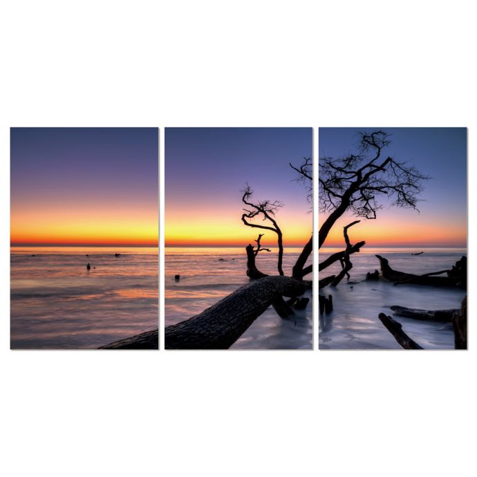 Chic Home C 3 Piece Hawaii Sunset Canvas Wall Art Bed Bath Beyond