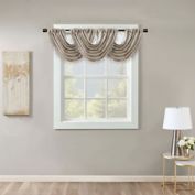 Details about   CROSCILL DANA JACQUARD LAYERED SCALLOPED VALANCE LIGHT SAGE GREEN 52 X 16 NEW 