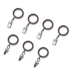 Ogee Marble Swirl Clip Rings in Pewter (Set of 7)