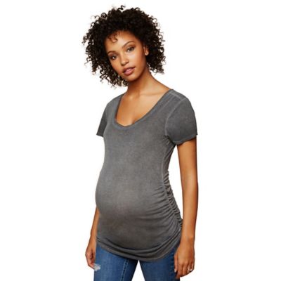 side ruched maternity t shirt