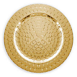 ChargeIt by Jay Snake Melamine Charger Plates in Gold (Set of 4)