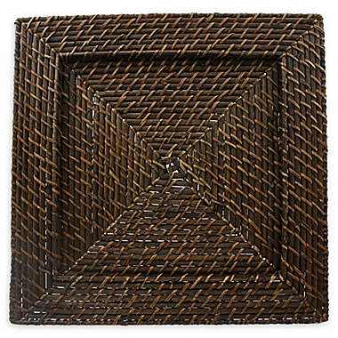 ChargeIt by Jay Rattan Square Charger Plates in Brown (Set of 4). View a larger version of this product image.