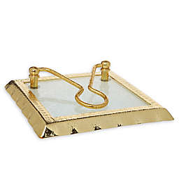 Classic Touch Gold Rim Cocktail Napkin Holder