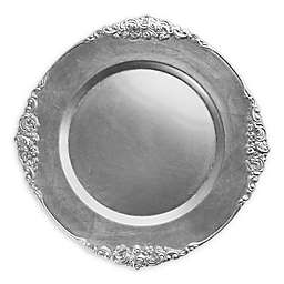 American Atelier Leaf Melamine Charger Plates in Silver (Set of 4)