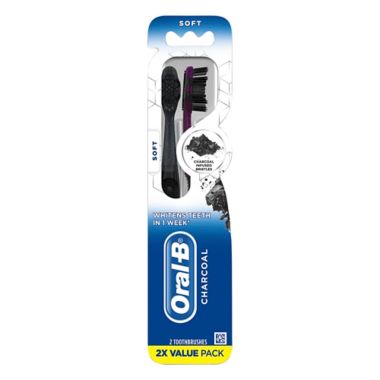 Oral-B Charcoal Whitening Soft Toothbrush (Set of 2). View a larger version of this product image.