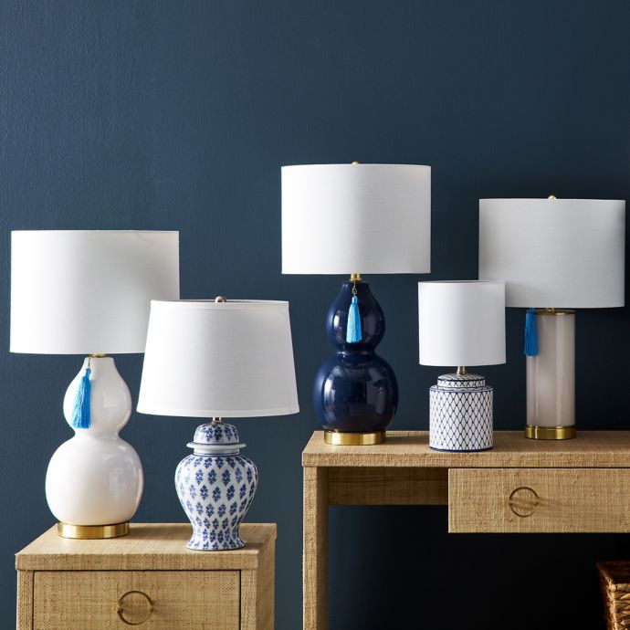 One Kings Lane Open House Ginny Table Lamp In Blue White Bed Bath Beyond